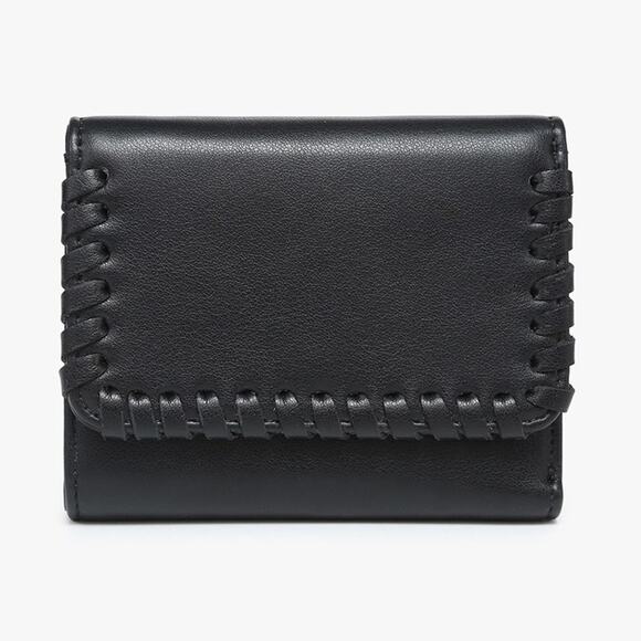 Logan Whipstitch Trifold Wallet Black - Picture 1 of 4